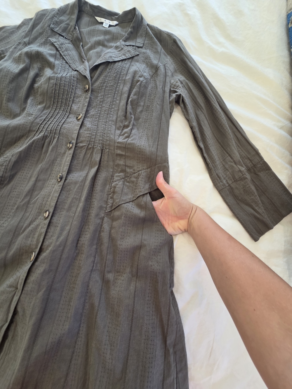 Cabi Button-Front Mini Dress/Cardigain - Picture 3 of 7